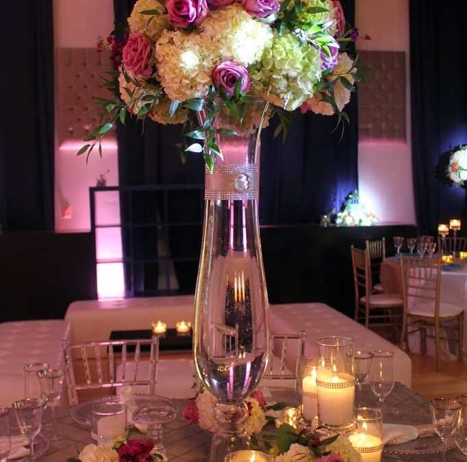 Pops of Purple Centerpiece