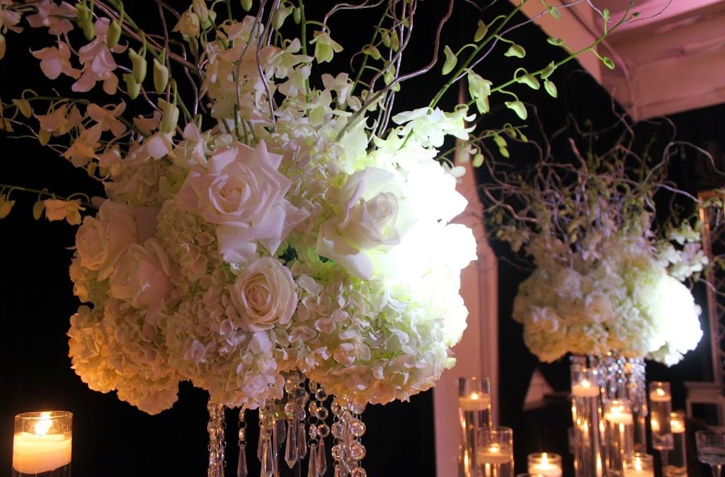 Textured White Centerpiece